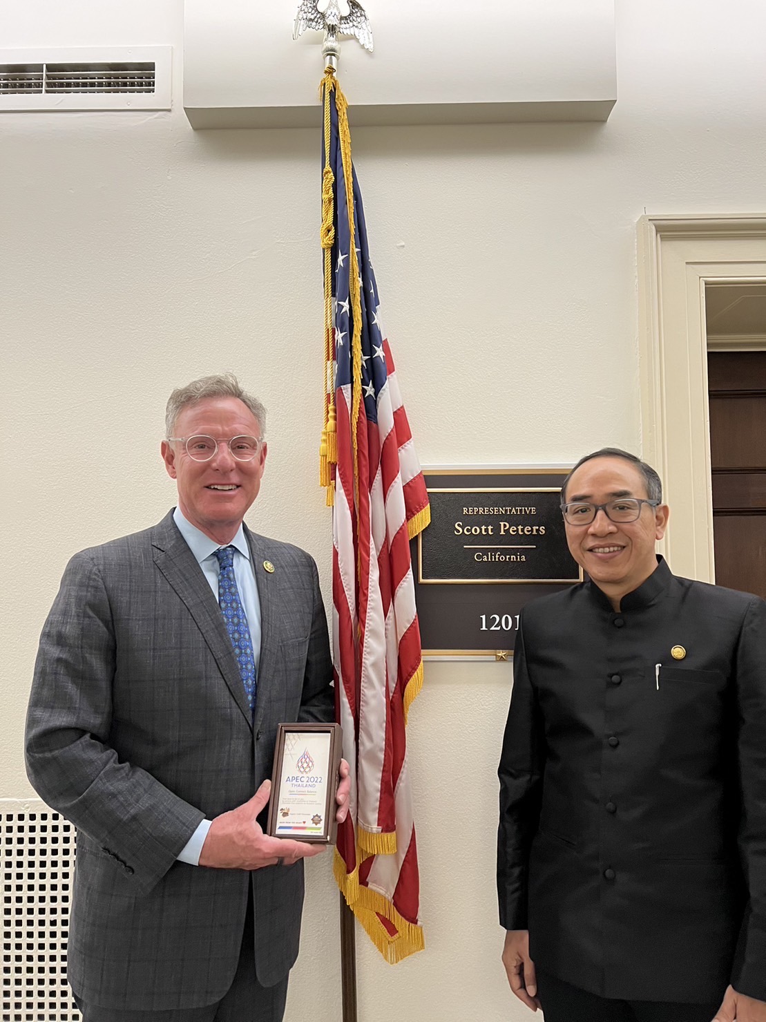 Ambassador Of Thailand Paid A Courtesy Call On Congressman Scott Peters