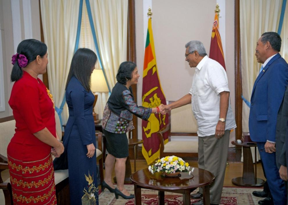 Ambassador paid a Courtesy Call upon the President of Sri Lanka สถาน