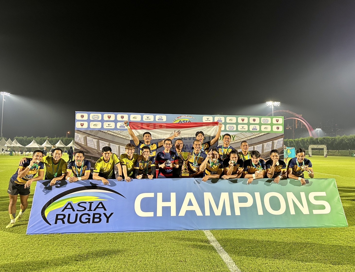 Thailand’s National Team Won the Asia Rugby Sevens Trophy 2023 in Doha