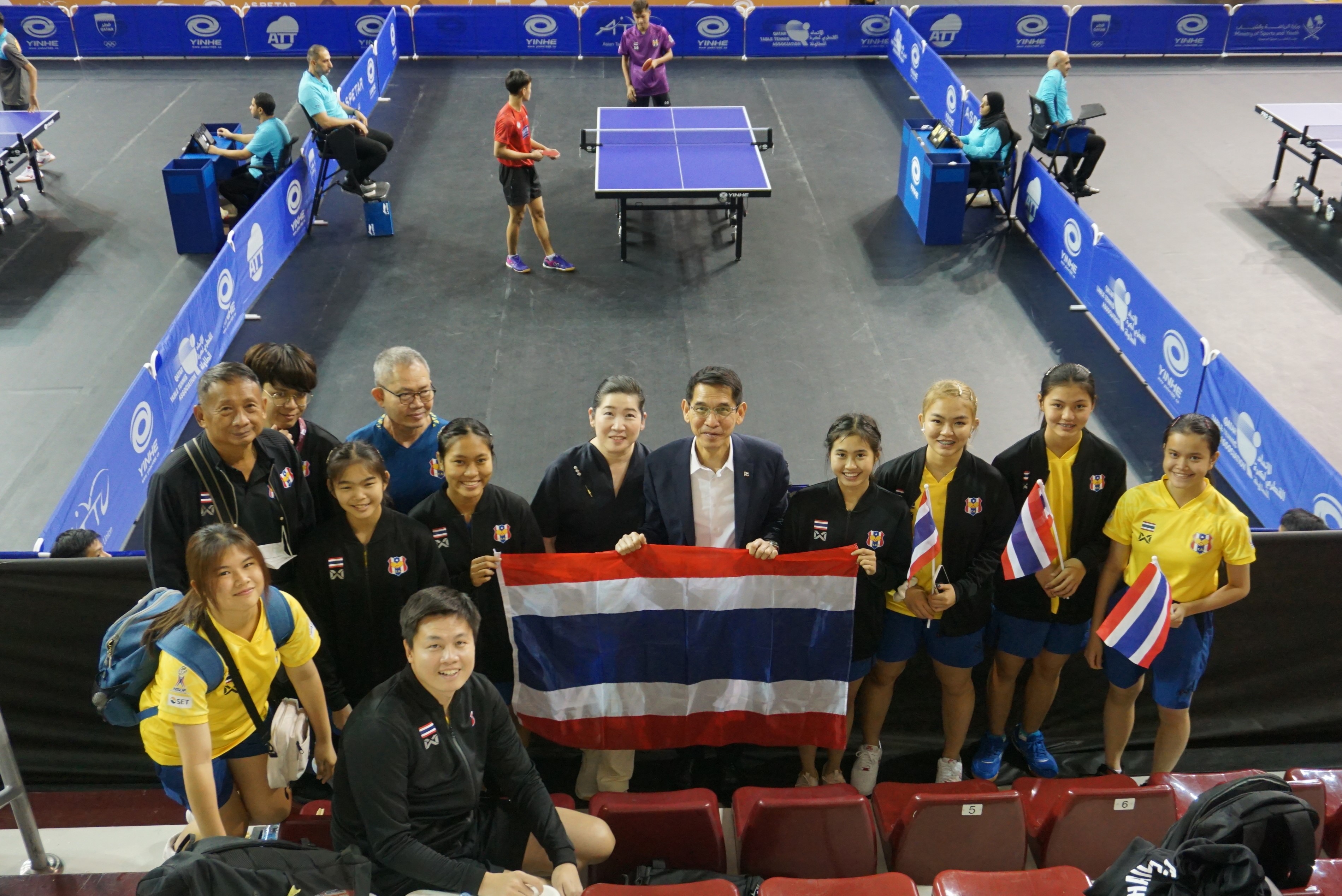 เอกอัครราชทูต ณ กรุงโดฮา ร่วมชมการแข่งขัน 27th Asian Table Tennis Youth
