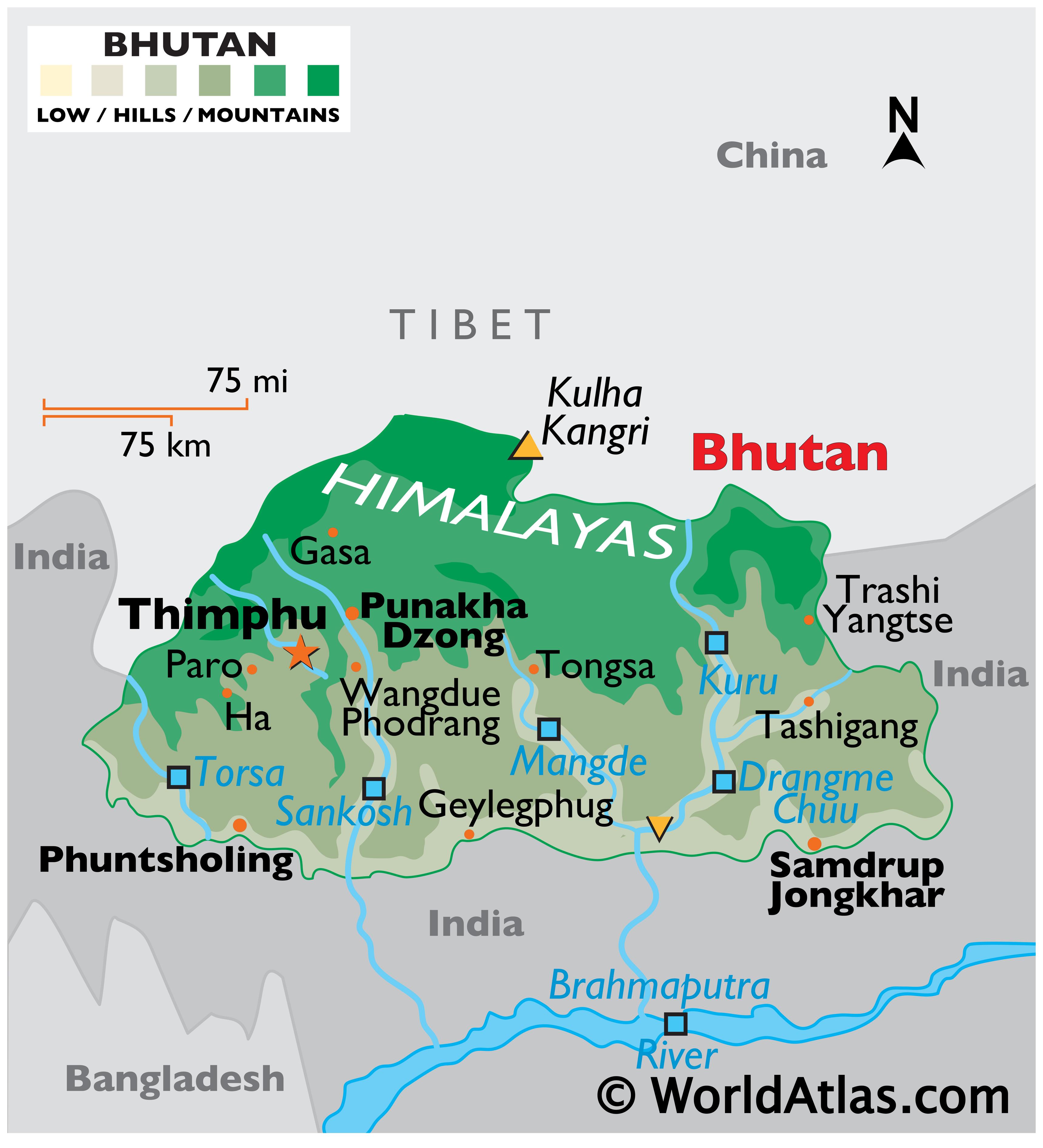Map_Bhutan