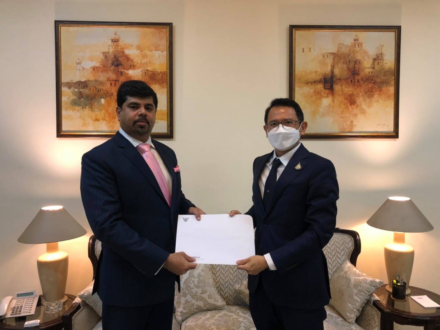 Ambassador presented a copy of Letter of Credence to Mr. Ali Haider ...