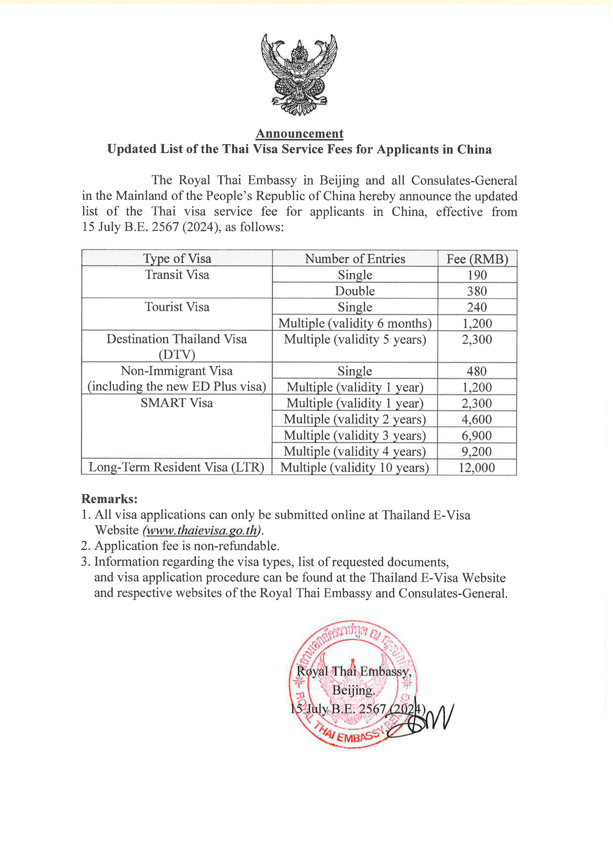 2024-04-15_ประกาศอัตราค่าธรรมเนียมวีซ่าใหม่_EN_CN-1