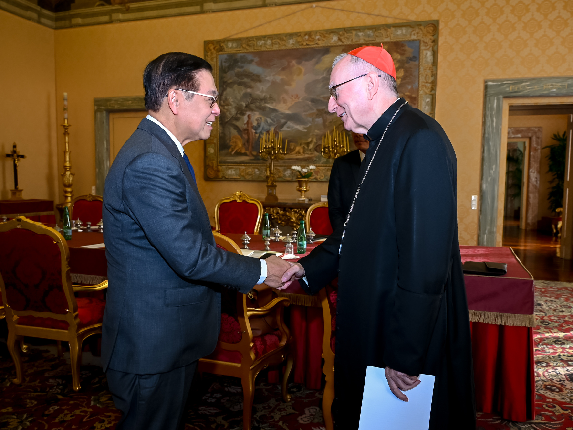 Deputy Prime Minister and Foreign Minister Meets with Secretary of State of the Holy See