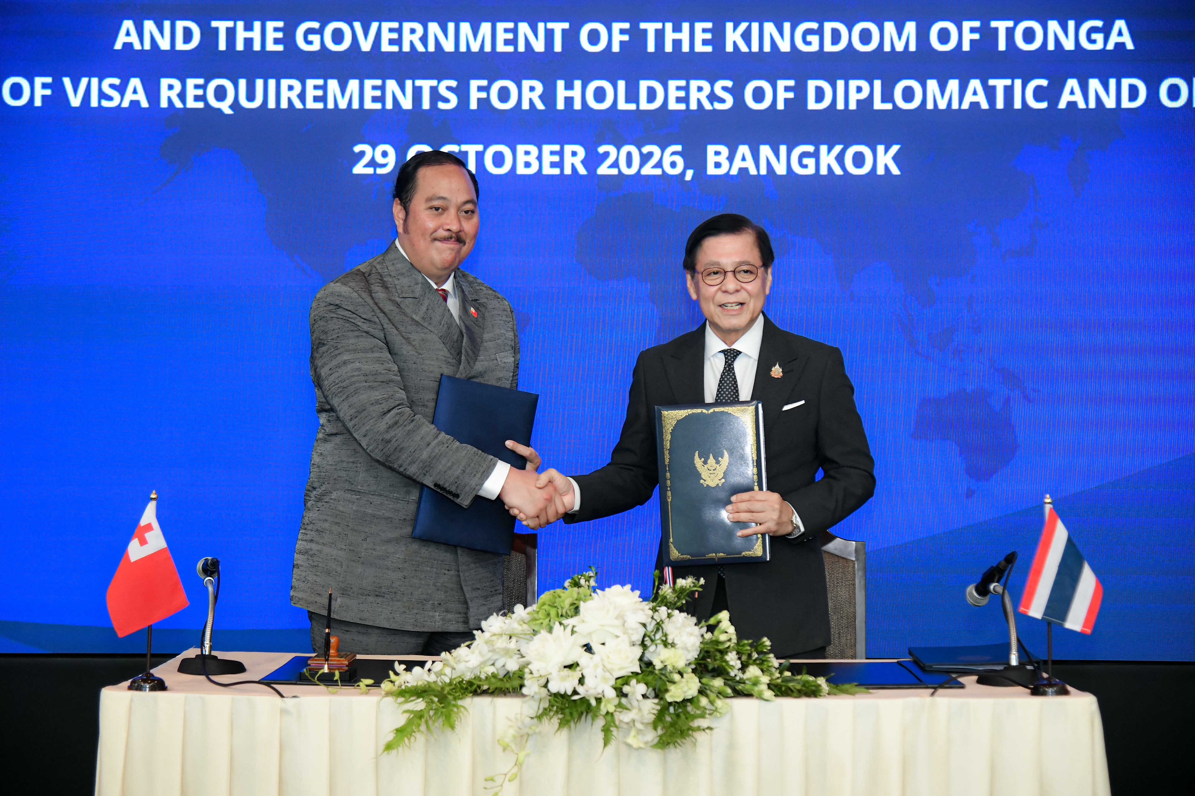 Thailand and Tonga Sign Visa Exemption Agreement