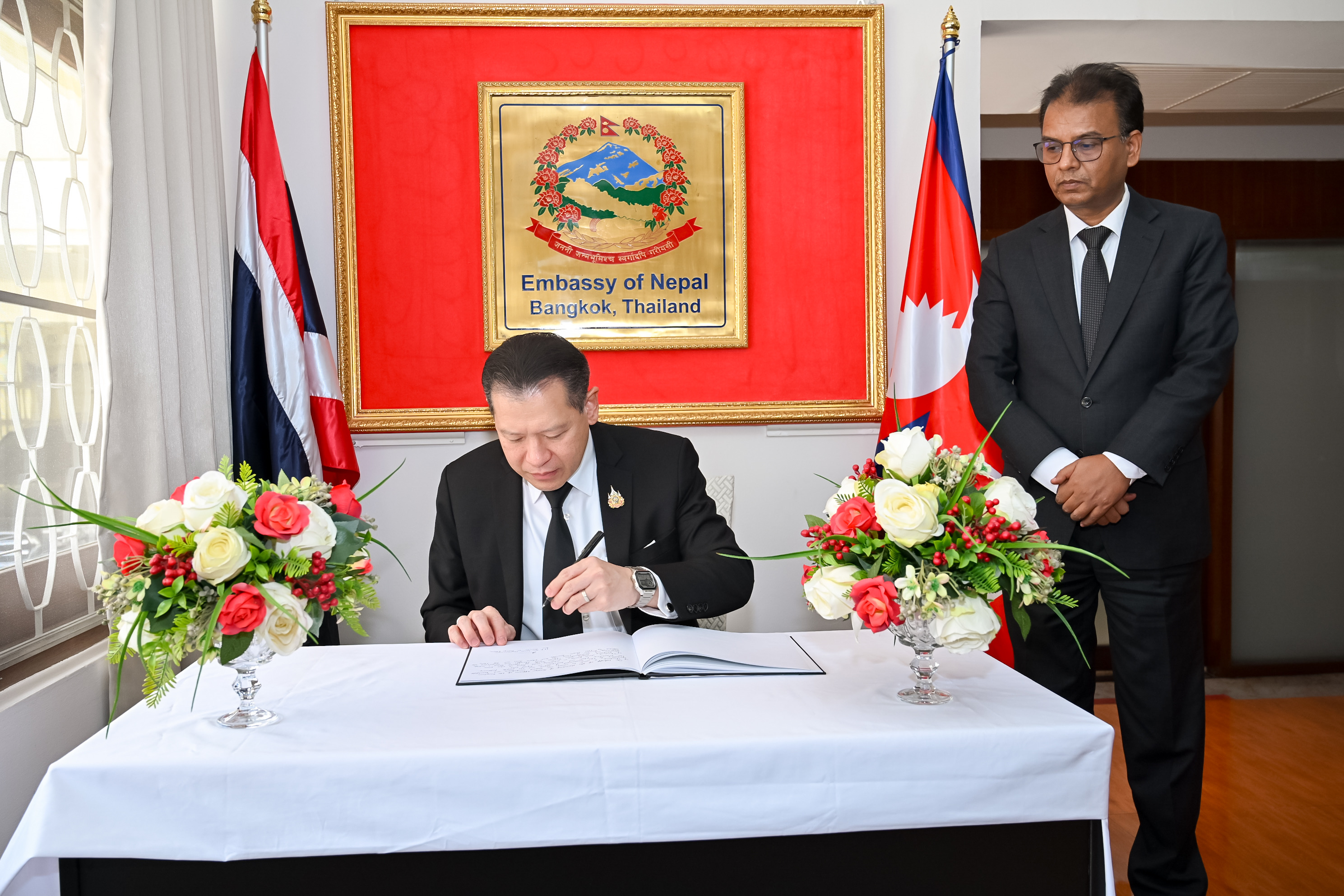 Thai Vice Minister Signs Condolence Book for Nepal Disaster