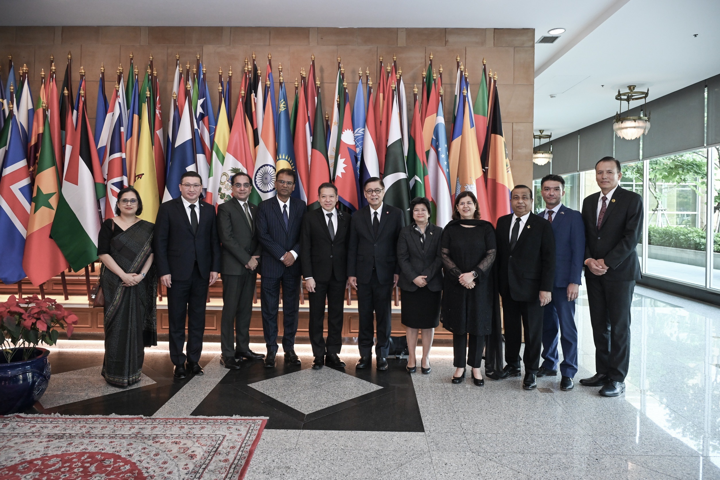Foreign Representative Minister of Foreign Affairs meets with a group of Ambassadors and ...