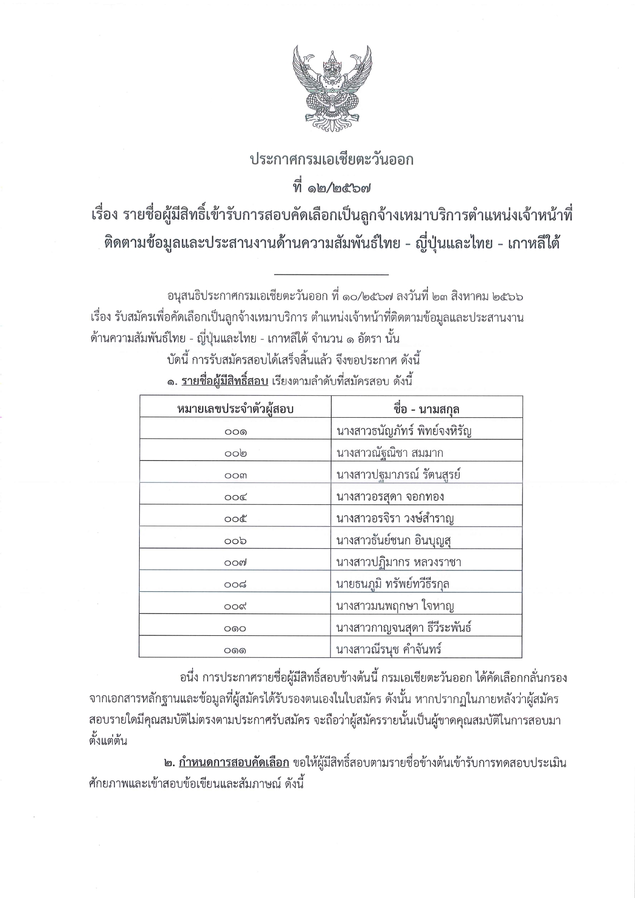 12-2567_รายชื่อผู้มีสิทธิ์เข้ารับการสอบคัดเลือก_page-0001