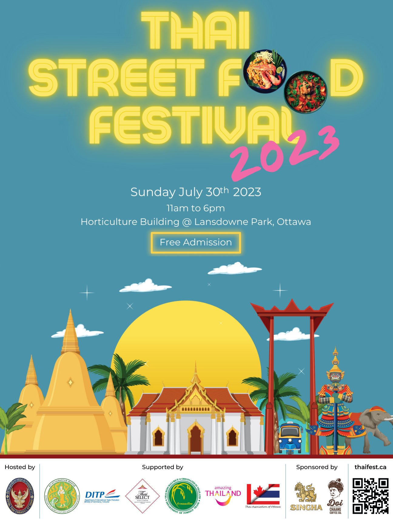 Thai Street Food Festival 2023 - สถานเอกอัครราชทูต ณ กรุงออตตาวา