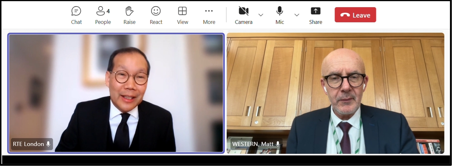 Ambassador of Thailand to the UK meets virtually with Mr. Matt Western ...