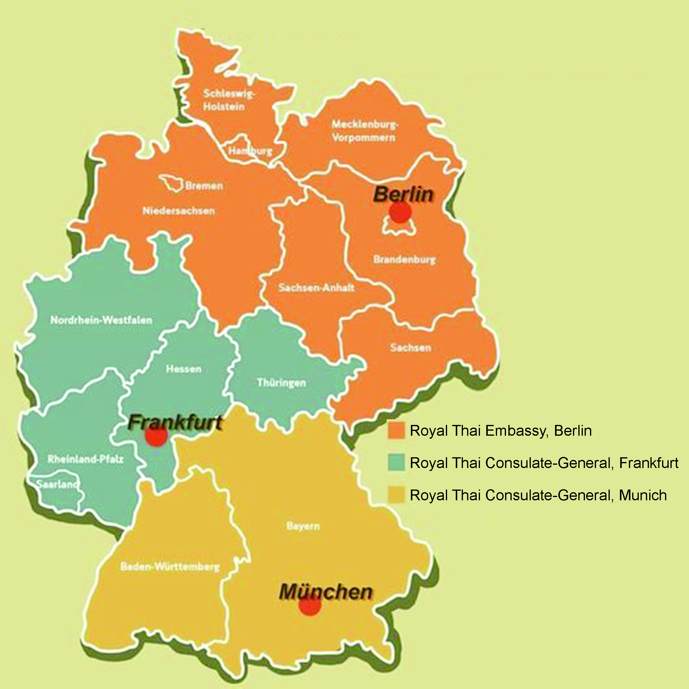 allgemeine Information zum E Visum - German Map