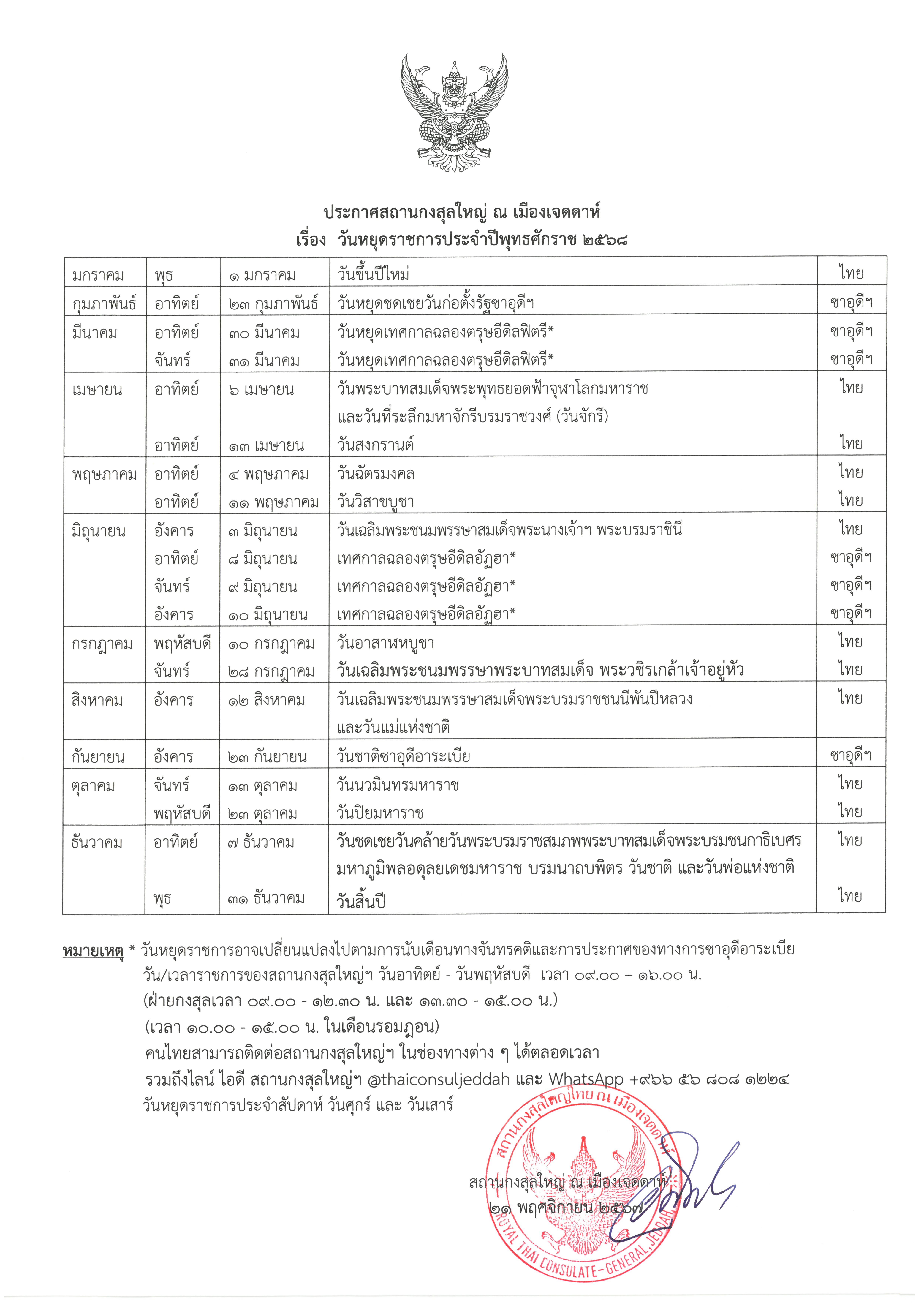 ประกาศวันหยุดราชการ_2568