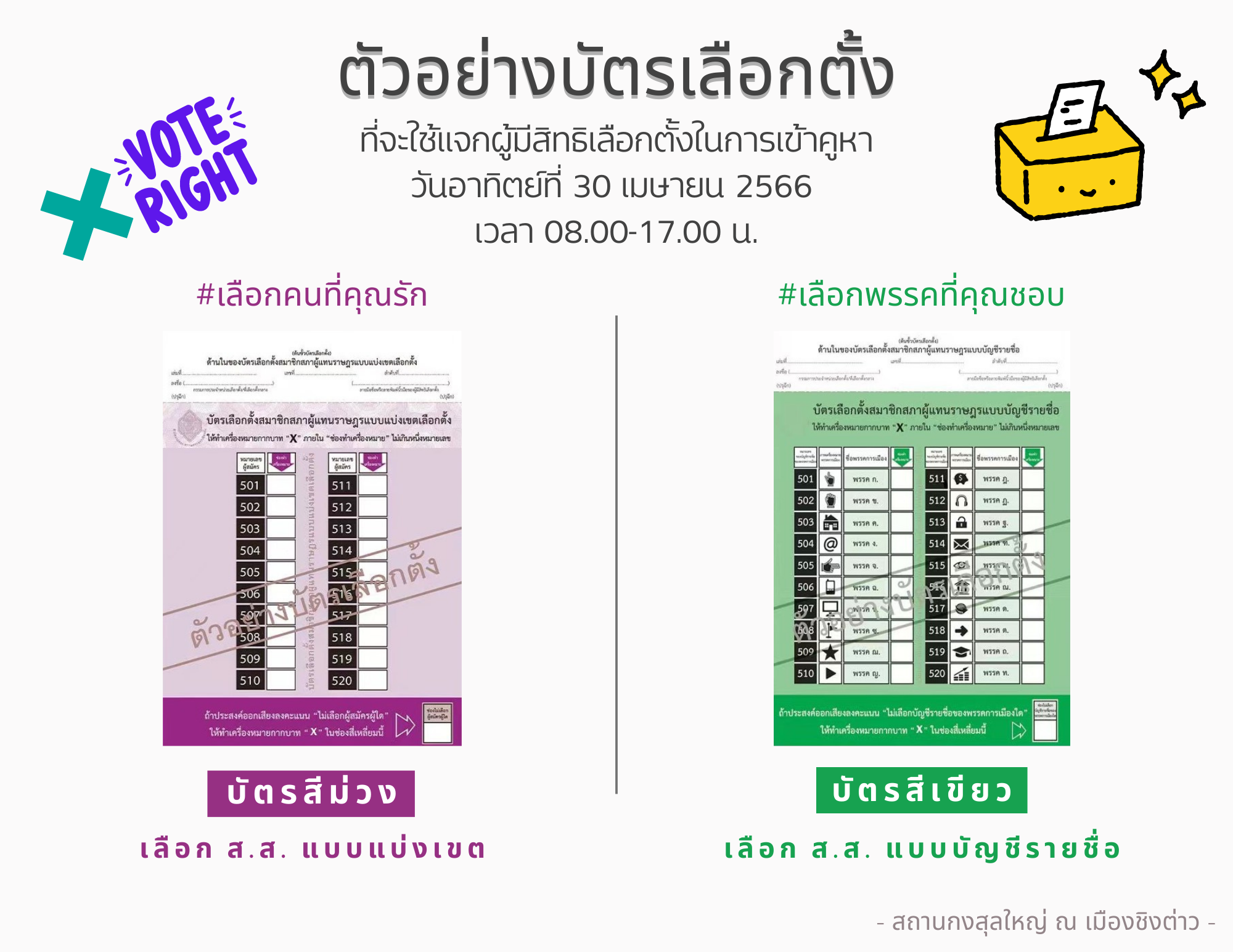 ตัวอย่างบัตรเลือกตั้ง