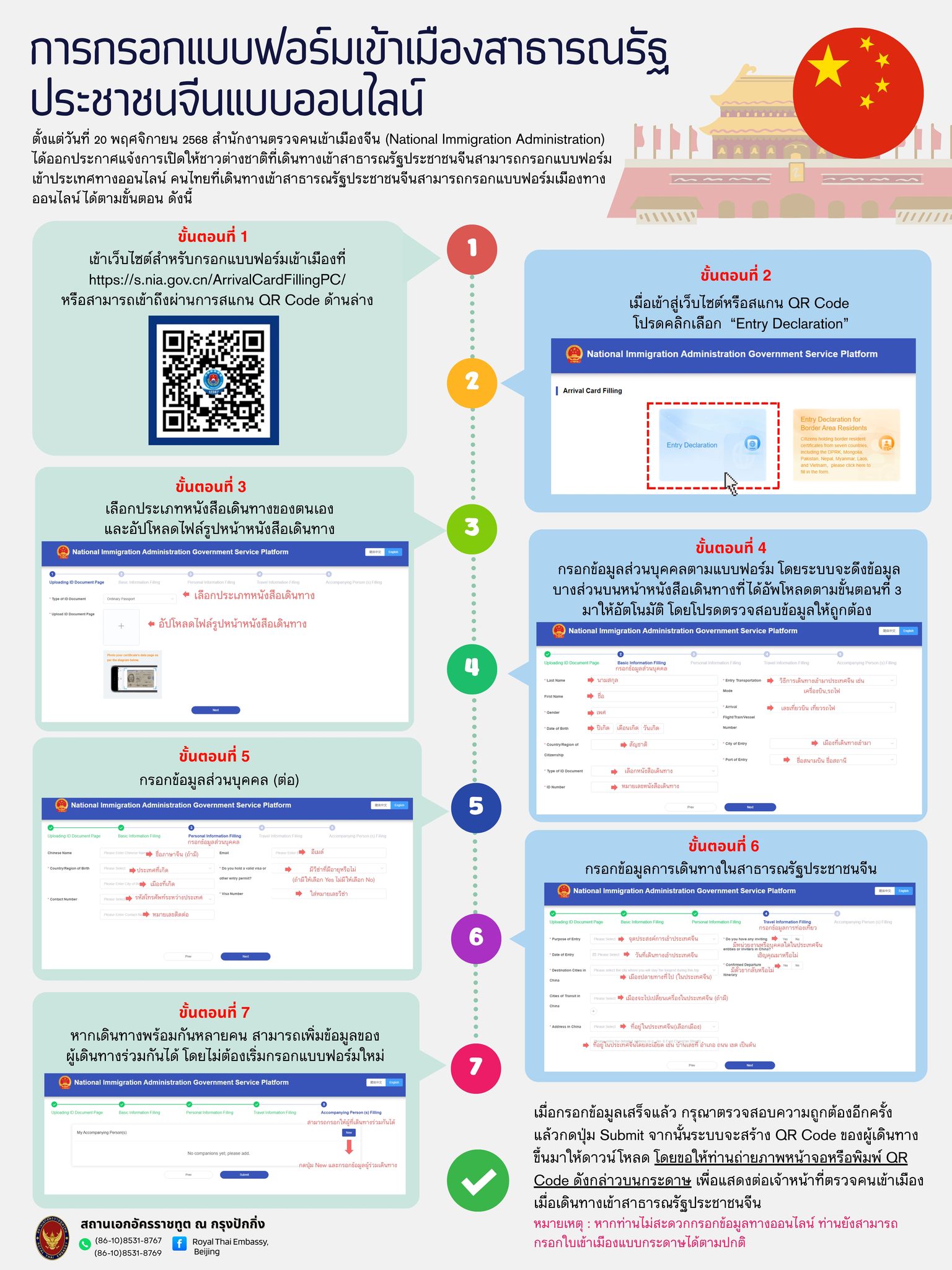 การกรอกแบบฟอร์มเข้าจีน_แบบออนไลน์