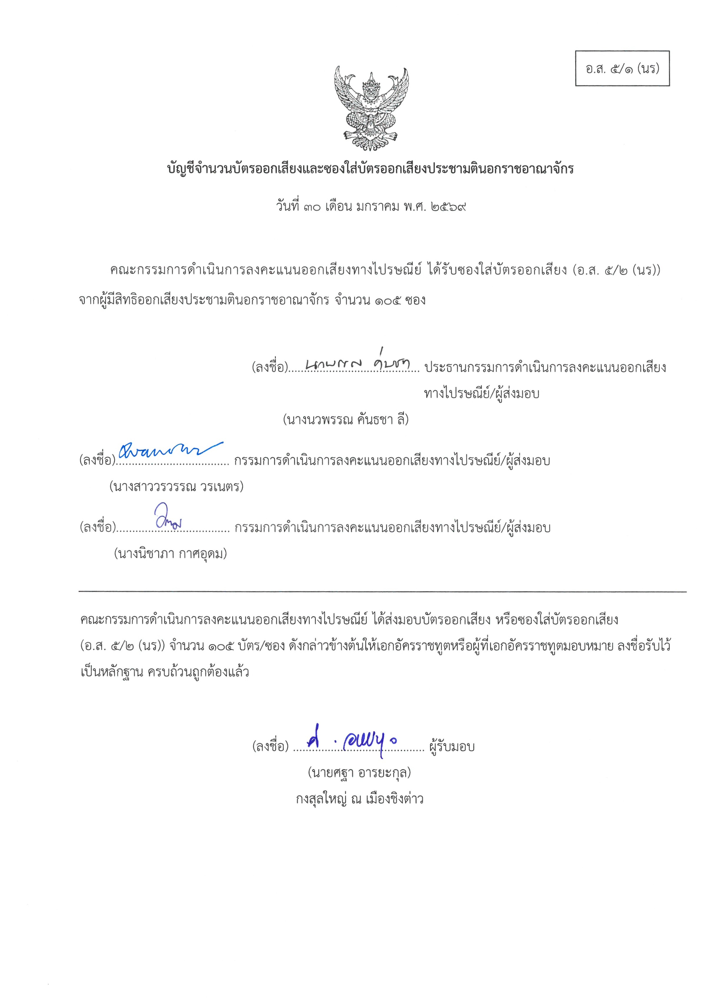 อส_5-1_บัญชีจำนวนบัตรออกเสียงและซองใส่บัตรออกเสียง_นรจ